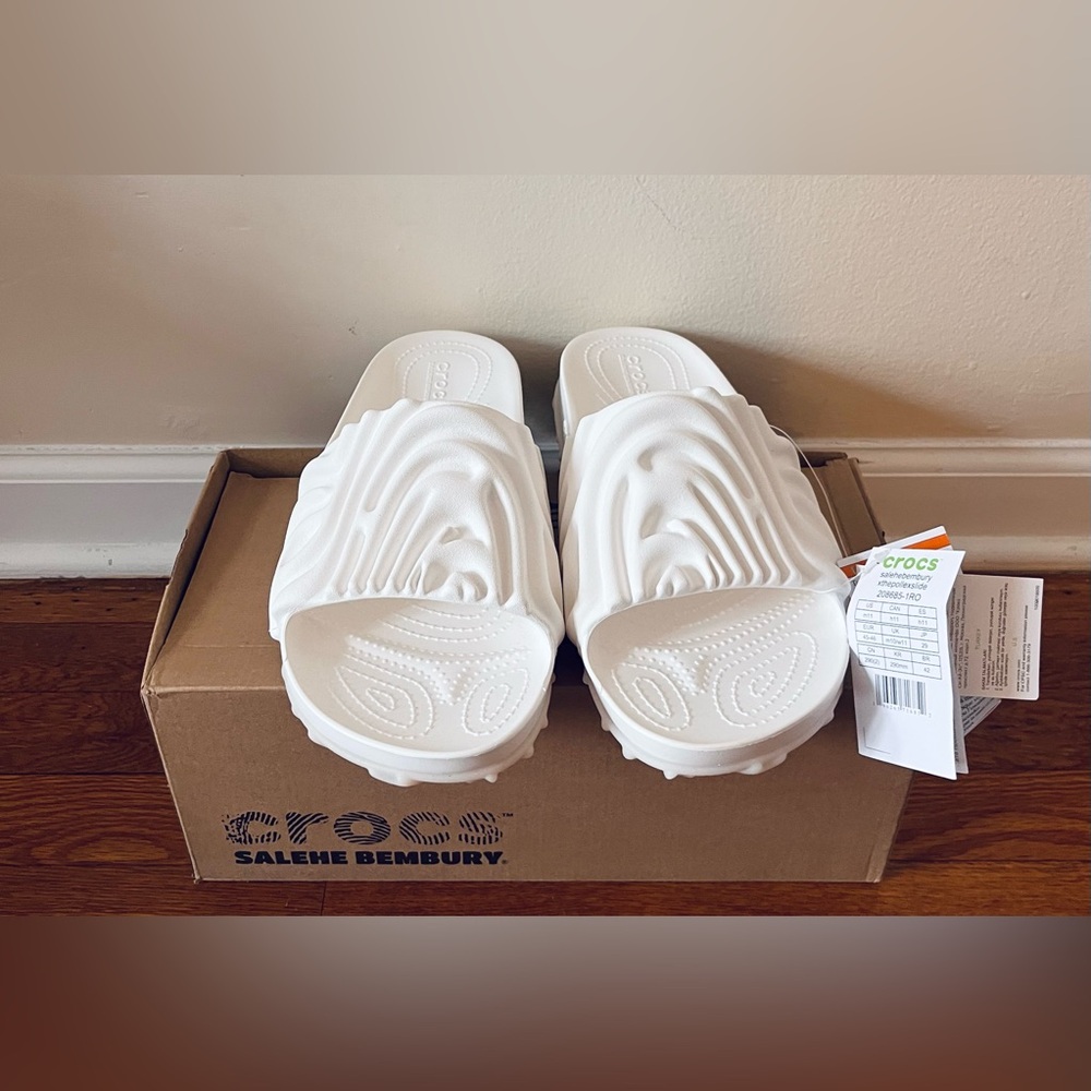 Crocs X Salehe Bembury Pollex Slide Mayo White Cloud 208685-1RO Men Size 9 & 11 - Picture 2 of 8